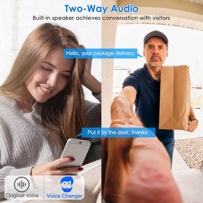 1080P WiFi Security Doorbell Camera 2-Way Audio Free Cloud Storage - A-1 Thread Vault