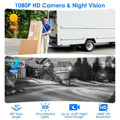 1080P WiFi Security Doorbell Camera 2-Way Audio Free Cloud Storage - A-1 Thread Vault