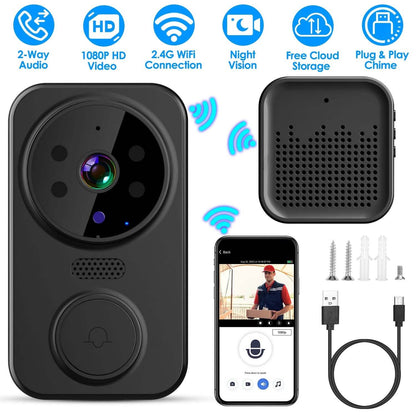 1080P WiFi Security Doorbell Camera 2-Way Audio Free Cloud Storage - A-1 Thread Vault