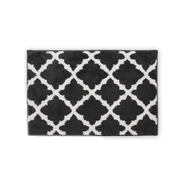 Bibb Home 1-2 Pack Trellis Micro Shag Bath Rugs 17" X 24" - A-1 Thread Vault