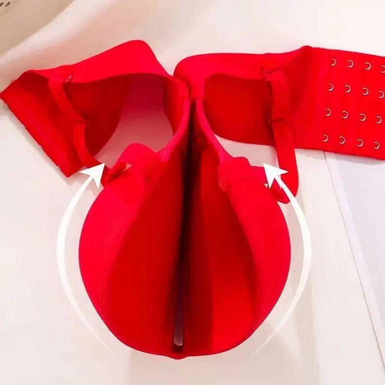 10cm Extreme Push Up Bra for AA/A Cup Lift Gather Wireless Bra, Anti-Sagging Side Smoothing Seamless T-Shirt Bra for Small Bust - A-1 Thread Vault