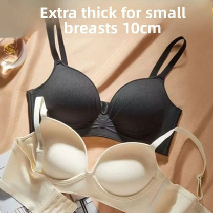 10cm Extreme Push Up Bra for AA/A Cup Lift Gather Wireless Bra, Anti-Sagging Side Smoothing Seamless T-Shirt Bra for Small Bust - A-1 Thread Vault