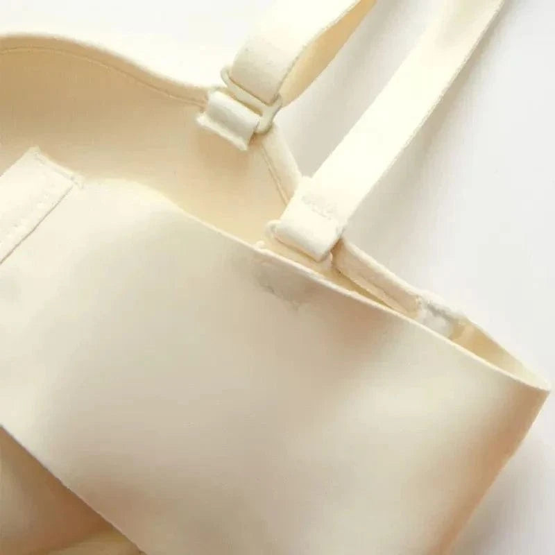 10cm Push Up Strapless Bra Extreme Lift for Small Bust Anti-Slip Silicone Grip Seamless Invisible Design Adhesive Free Plunge - A-1 Thread Vault