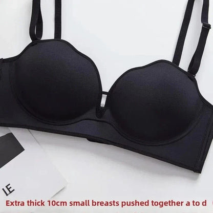 10cm Push Up Strapless Bra Extreme Lift for Small Bust Anti-Slip Silicone Grip Seamless Invisible Design Adhesive Free Plunge - A-1 Thread Vault