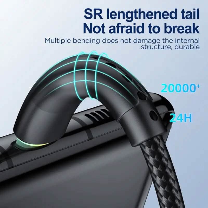 10Ft LED Fast Charging Type C Cable with High-Speed LED Indicator - A-1 Thread Vault