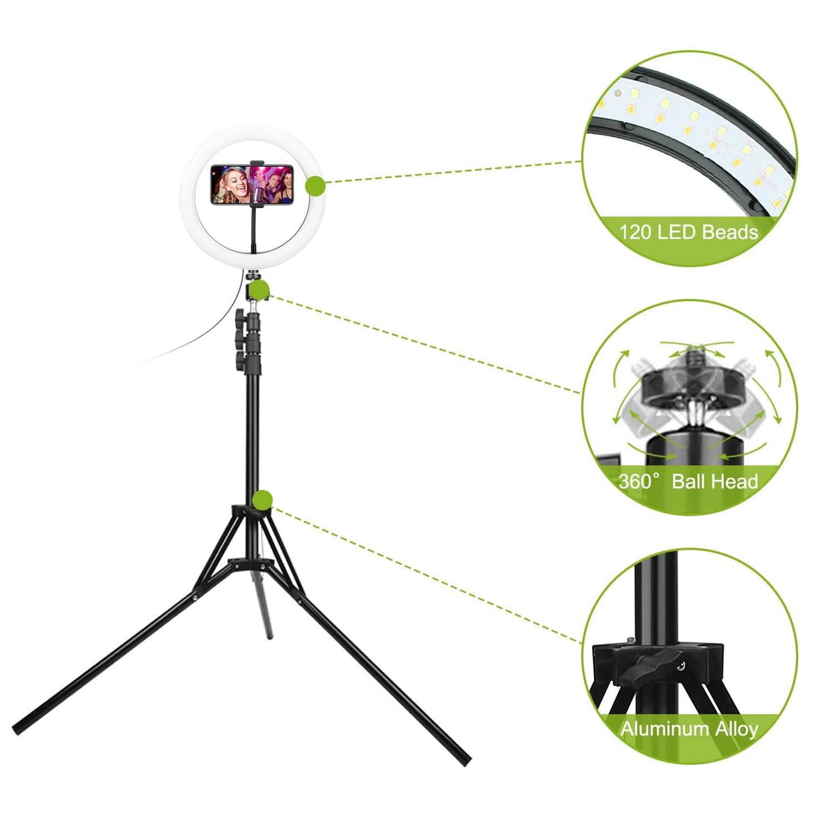 10in 120 LEDs Selfie Ring Light - A-1 Thread Vault