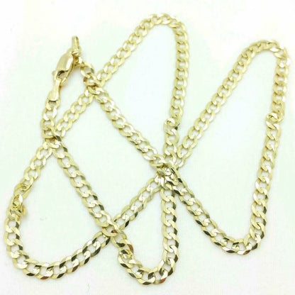 10K Solid Yellow Gold Cuban Chain 2.6mm Necklace - A-1 Thread Vault