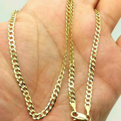 10K Solid Yellow Gold Cuban Chain 2.6mm Necklace - A-1 Thread Vault