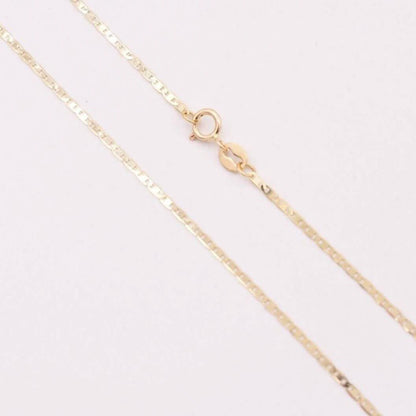 10K Solid Yellow Gold Mariner Anchor Link Chain Necklace - A-1 Thread Vault