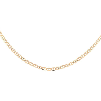 10K Solid Yellow Gold Mariner Anchor Link Chain Necklace - A-1 Thread Vault