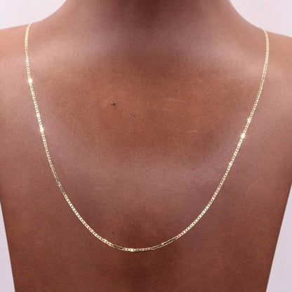 10K Solid Yellow Gold Mariner Anchor Link Chain Necklace - A-1 Thread Vault