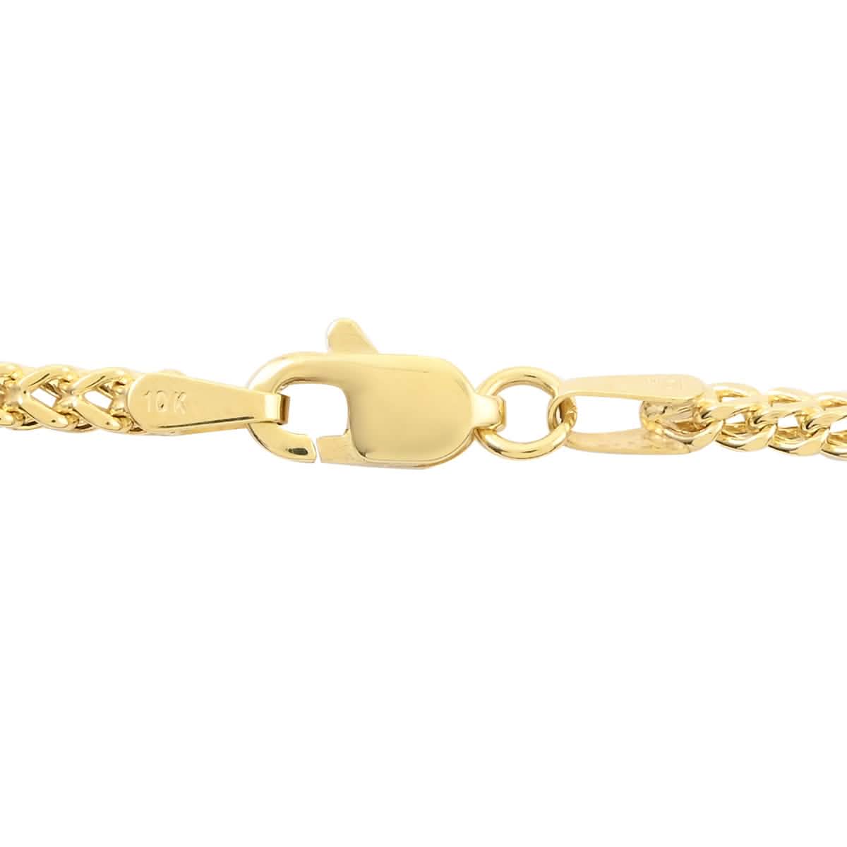10K Yellow Gold 2MM Wheat Franco Box Chain Pendant Necklace - A-1 Thread Vault