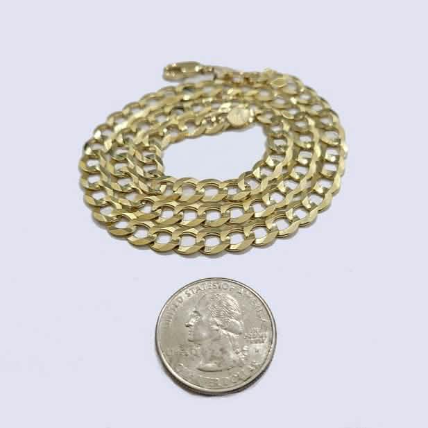 10K Yellow Gold Miami Cuban Curb Link Chain 6mm Necklace - A-1 Thread Vault