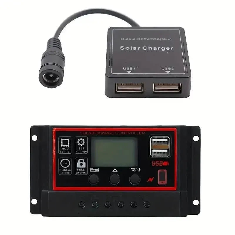10W Solar Panel 18V Solar Cell 60A&100A Controller Solar Panels - A-1 Thread Vault
