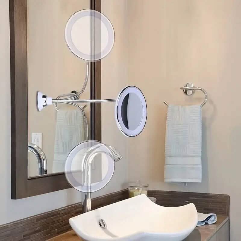 10X Magnifying LED Lighted Makeup Mirror - A-1 Thread Vault