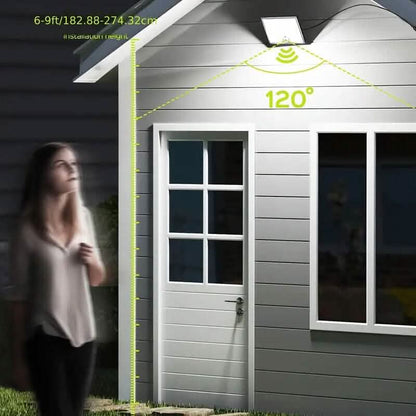 113 LED Cool White Floodlights Solar Motion Sensor Lights - A-1 Thread Vault