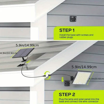 113 LED Cool White Floodlights Solar Motion Sensor Lights - A-1 Thread Vault