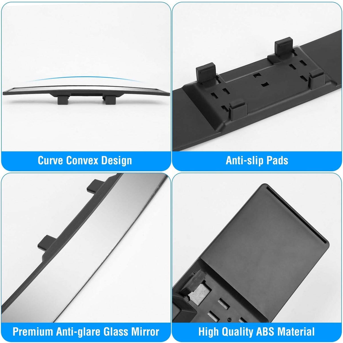 11.4-Inch Interior Clip-On Curve Car Rearview Mirror - A-1 Thread Vault