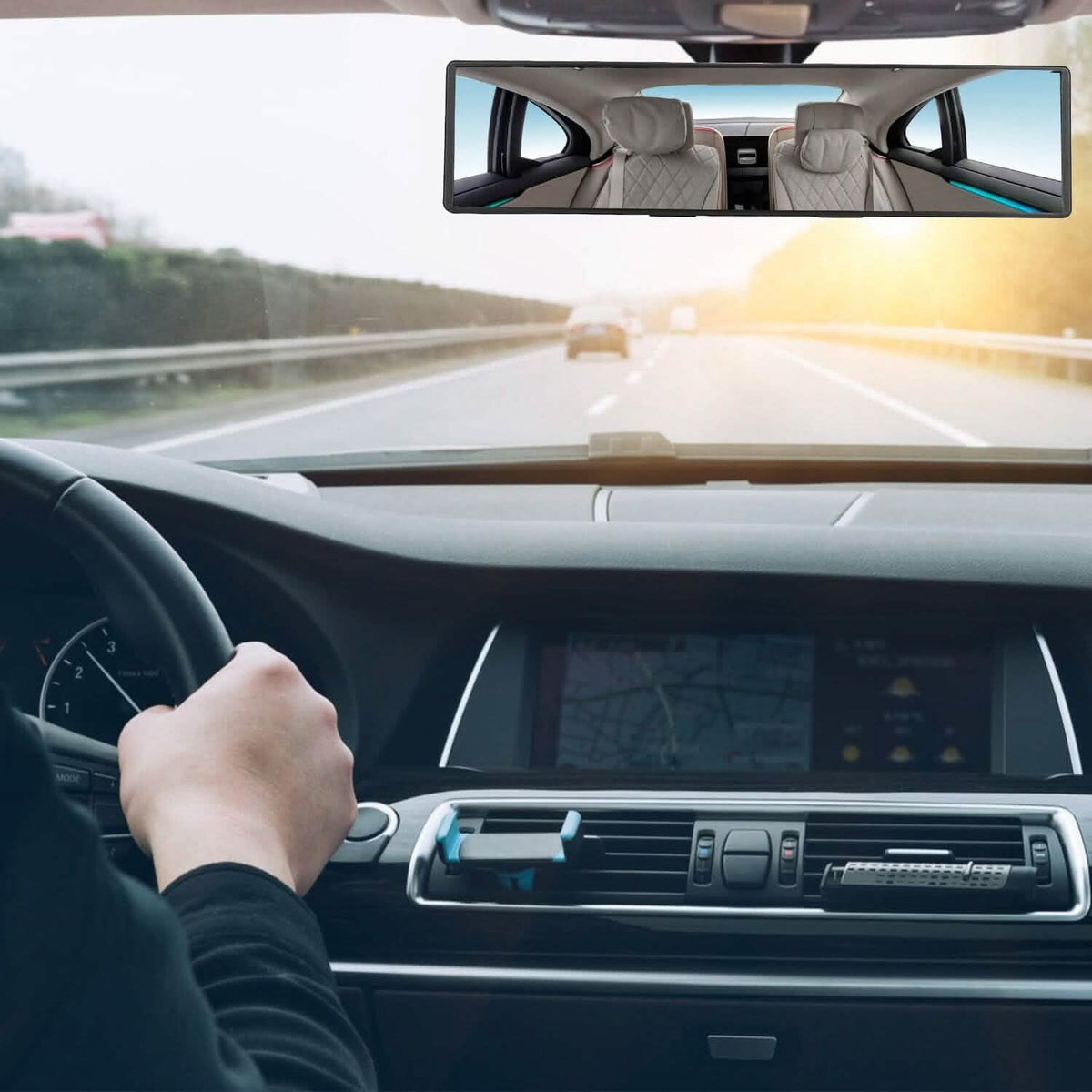 11.4-Inch Interior Clip-On Curve Car Rearview Mirror - A-1 Thread Vault