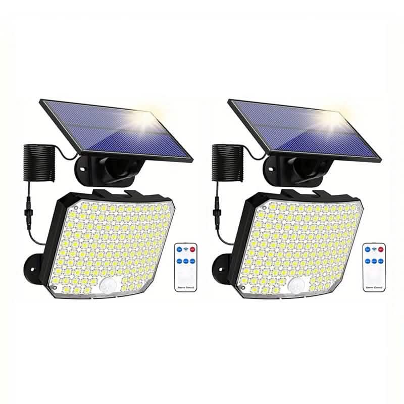 118 LED Solar Motion Sensor Flood Lights with Remote Control - A-1 Thread Vault