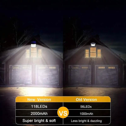 118 LED Solar Motion Sensor Flood Lights with Remote Control - A-1 Thread Vault