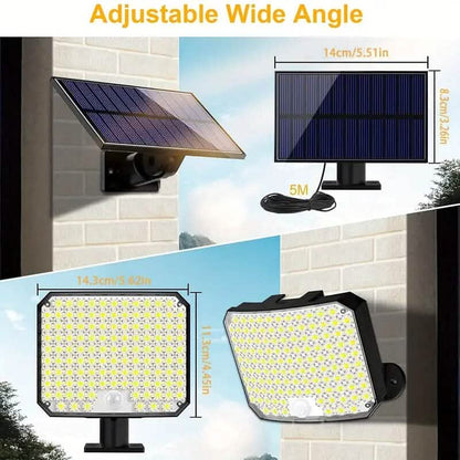 118 LED Solar Motion Sensor Flood Lights with Remote Control - A-1 Thread Vault
