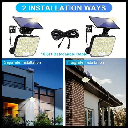 118 LED Solar Motion Sensor Flood Lights with Remote Control - A-1 Thread Vault
