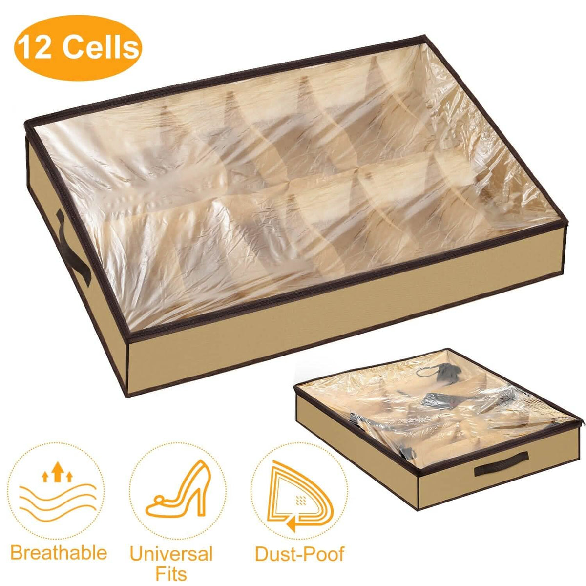 12 Cells Under the Bed Shoes Organizer - A-1 Thread Vault