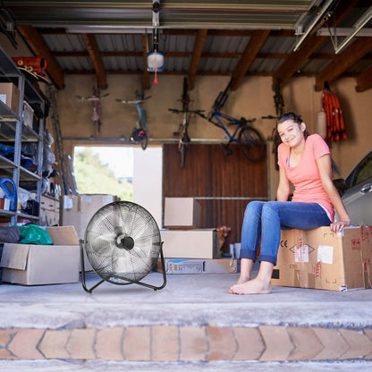 12" Floor Fan Copper Motor High-Velocity with 3 Adjustable Speeds - A-1 Thread Vault