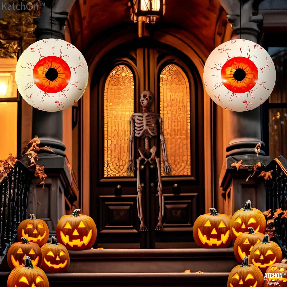 12-Pack: 22 Inch Halloween Eyeball Balloons - A-1 Thread Vault