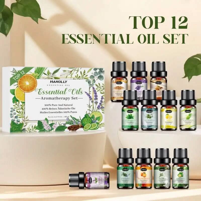 12-Pack: Aromatherapy Essential Oil Kit for Diffuser - A-1 Thread Vault