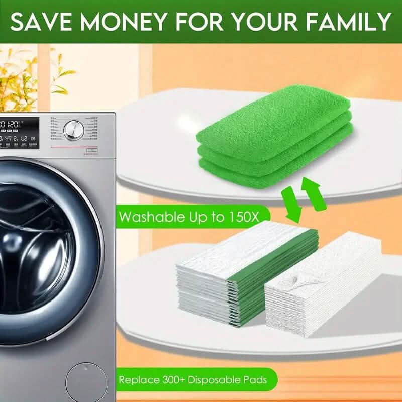 12-Pack: Reusable Mop Pads Refill Compatible with Sweeper Mop - A-1 Thread Vault