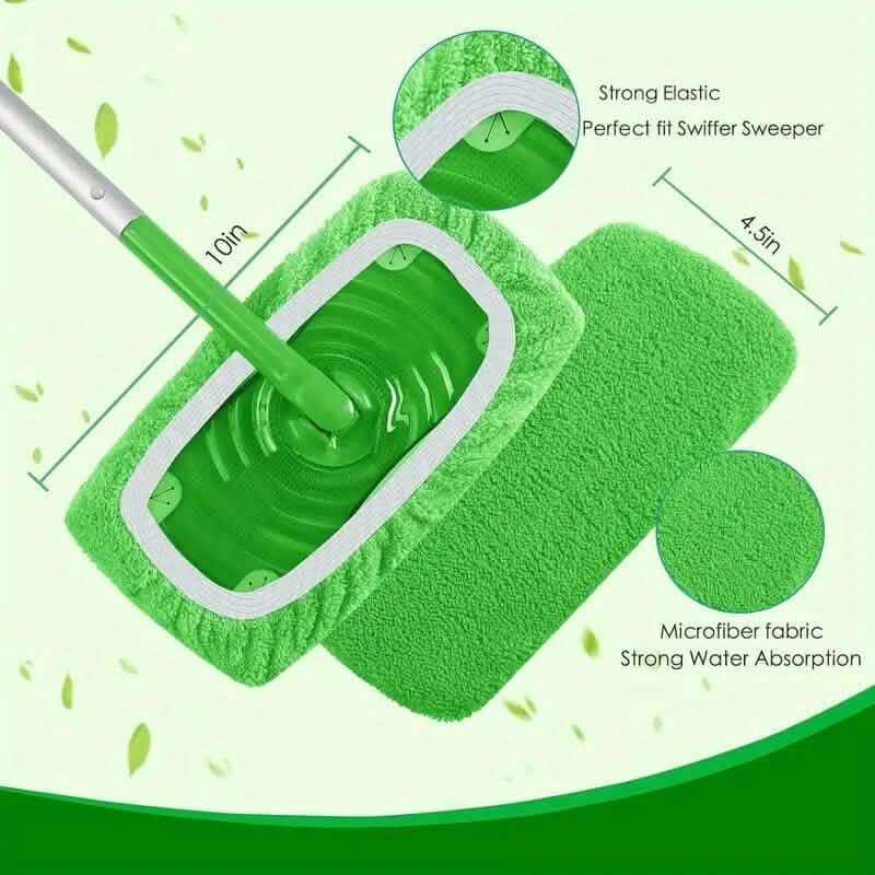 12-Pack: Reusable Mop Pads Refill Compatible with Sweeper Mop - A-1 Thread Vault