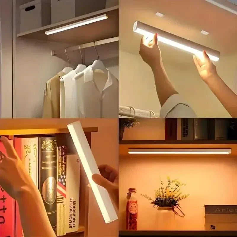 12-Pack: White LED Motion Sensor Cabinet Lights – Magnetic, USB Rechargeable, Detachable for Indoor Use - A-1 Thread Vault