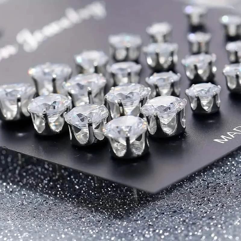 12-Pairs: Fashion Stainless Steel Stud Earrings - A-1 Thread Vault