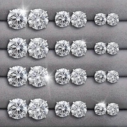 12-Pairs: Fashion Stainless Steel Stud Earrings - A-1 Thread Vault