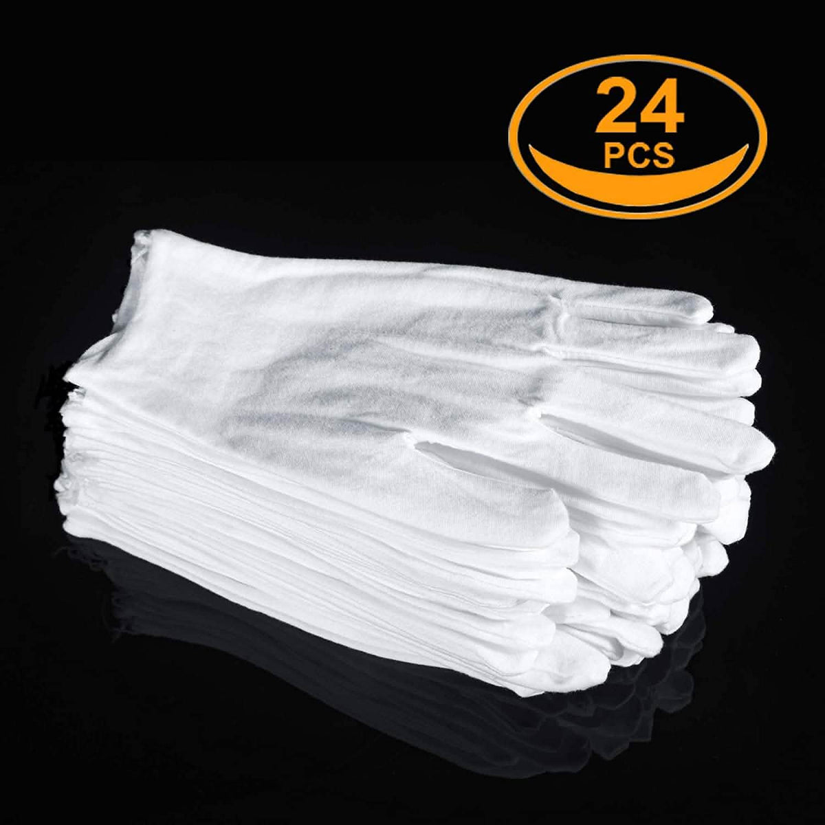 12-Pairs: White Cotton Gloves - A-1 Thread Vault