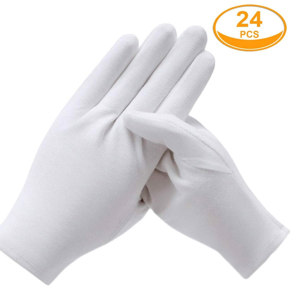 12-Pairs: White Cotton Gloves - A-1 Thread Vault