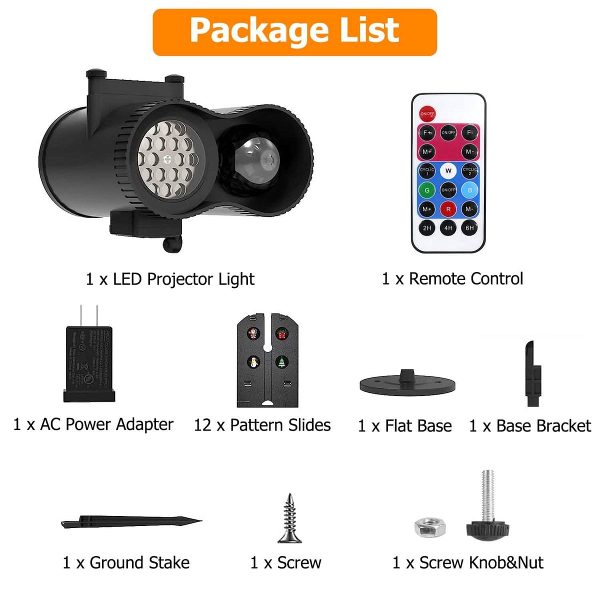 12 Patterns LED Projector Lights IP65 Waterproof Ocean Wave Projector Lamp with Remote Control Timer - A-1 Thread Vault
