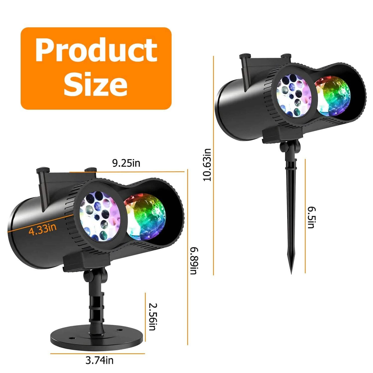 12 Patterns LED Projector Lights IP65 Waterproof Ocean Wave Projector Lamp with Remote Control Timer - A-1 Thread Vault
