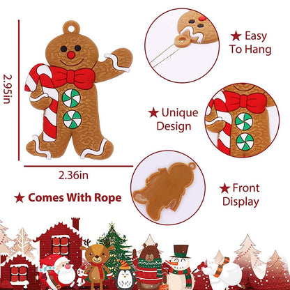 12-Piece: Gingerbread Man Ornaments - A-1 Thread Vault
