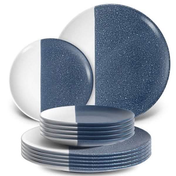 12-Piece: HITECLIFE Dinner Plates Set - A-1 Thread Vault