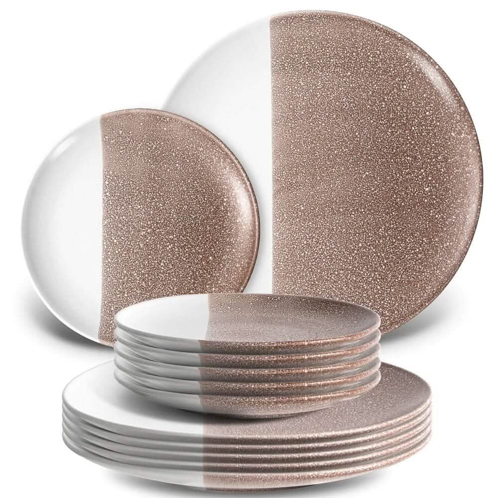 12-Piece: HITECLIFE Dinner Plates Set - A-1 Thread Vault
