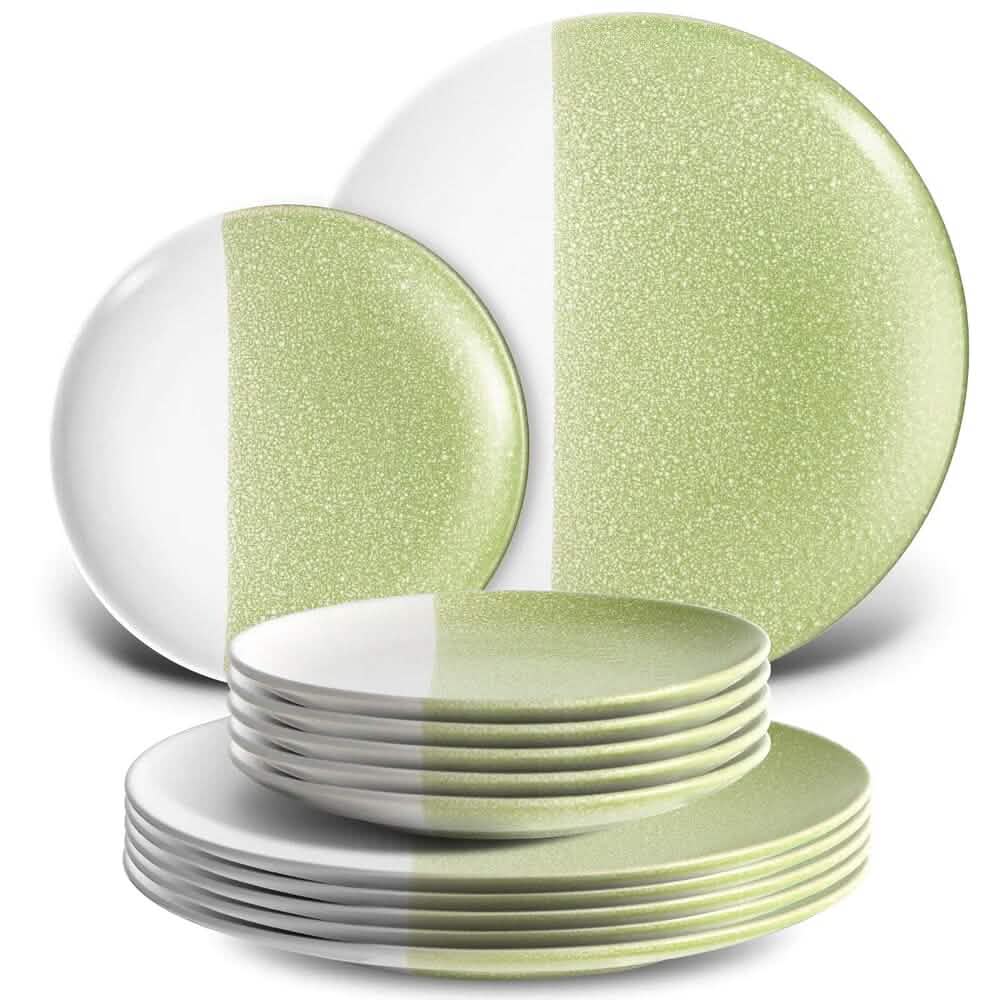 12-Piece: HITECLIFE Dinner Plates Set - A-1 Thread Vault