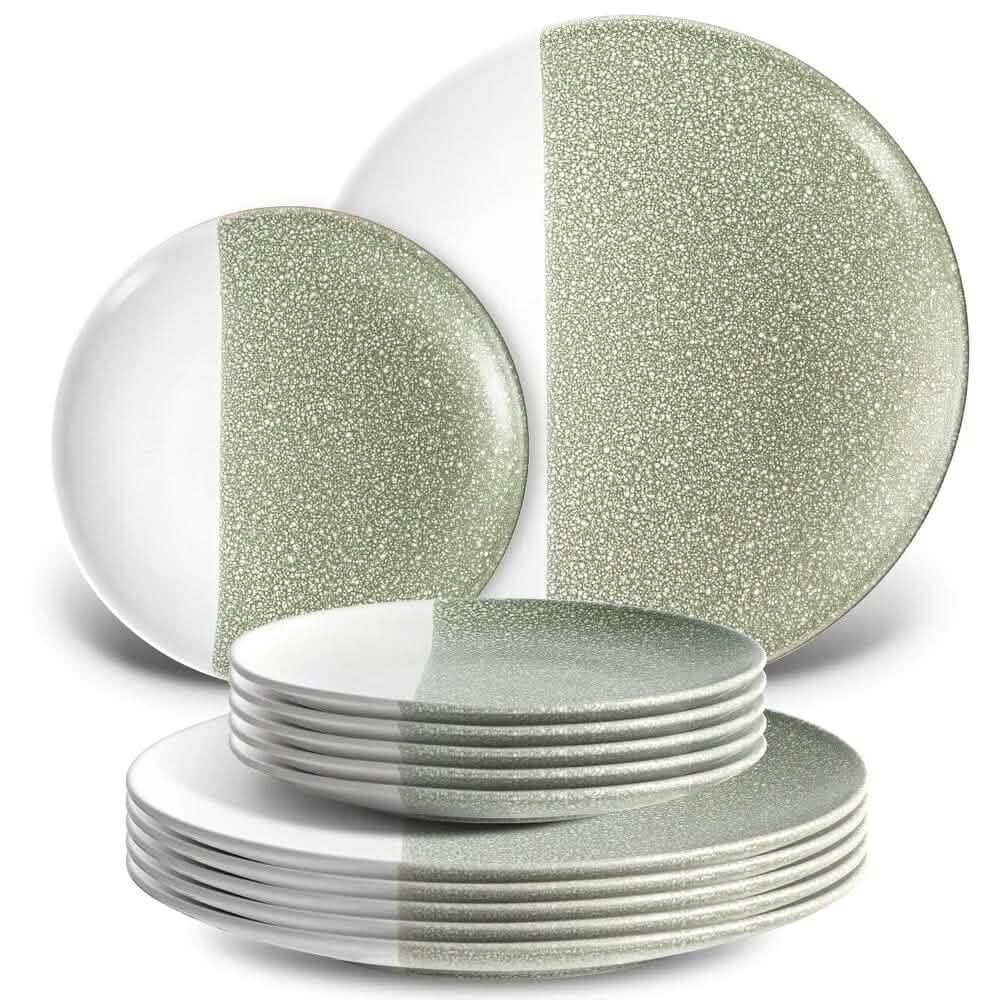12-Piece: HITECLIFE Dinner Plates Set - A-1 Thread Vault