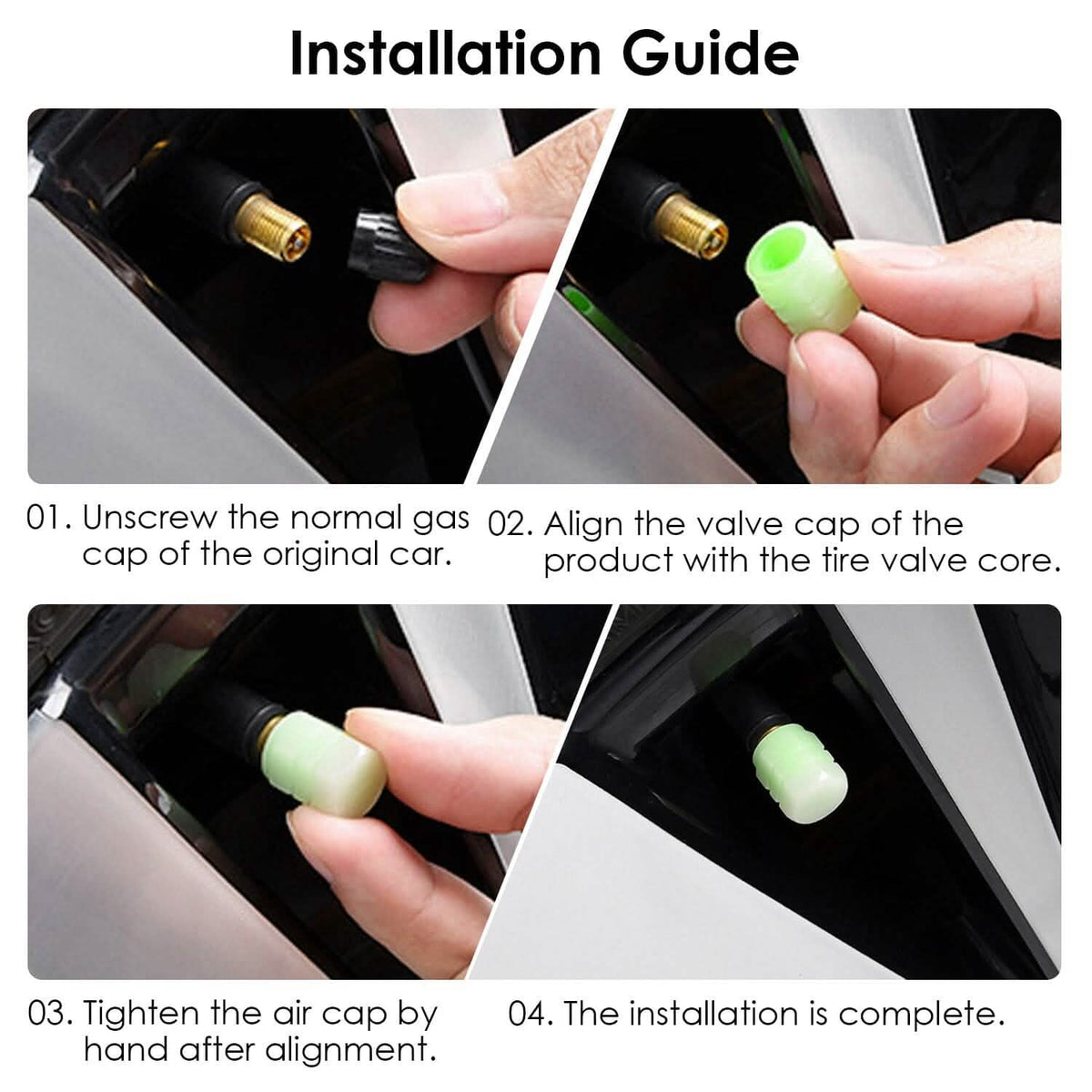 12-Piece: Luminous Car Tire Valve Stem Covers - A-1 Thread Vault