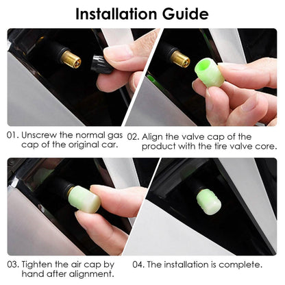 12-Piece: Luminous Car Tire Valve Stem Covers - A-1 Thread Vault