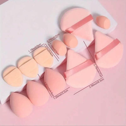 12-Piece Set: All-Purpose Makeup Sponge Puffs - A-1 Thread Vault