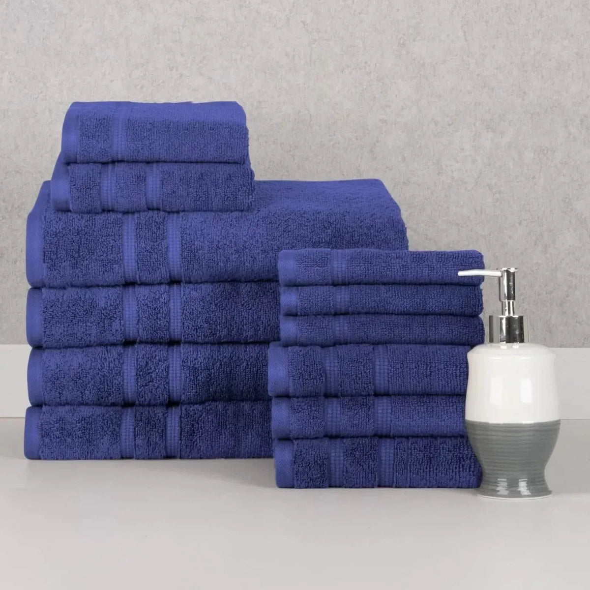 12-Piece Set: Bibb Home Zero Twist Egyptian Cotton Towel Set - A-1 Thread Vault