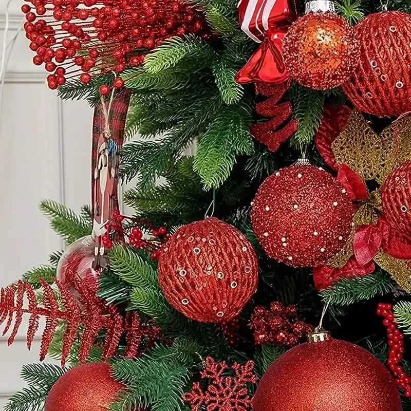 12-Piece Set: Large Sparkling Glittering Sequins Foam Ball Ornaments - A-1 Thread Vault